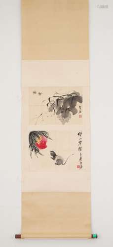 QI BAISHI, MOUSE AND FLOWERS