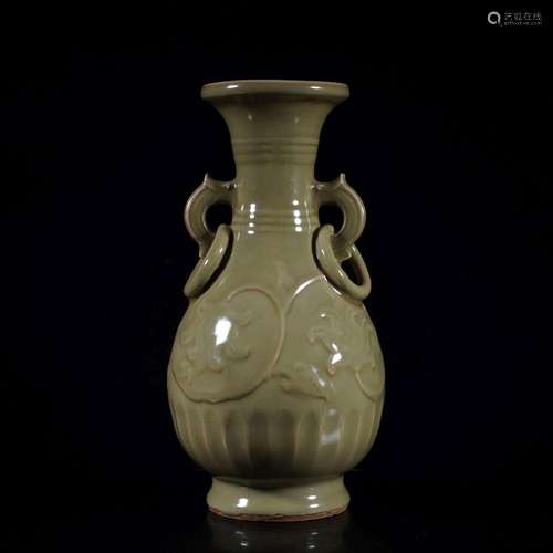 LONGQUAN WARE DOUBLE RING-EAR VASE