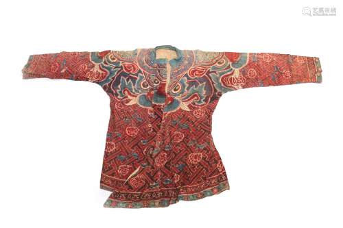 A silk robe designs with Thai flowers