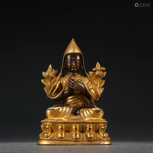 A Fine Gilt-bronze Figure of Budddha