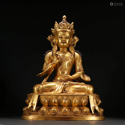 A Fine Gilt-bronze Figure of Buddha