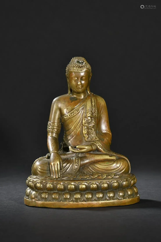 A Fine Copper Figure of Buddha