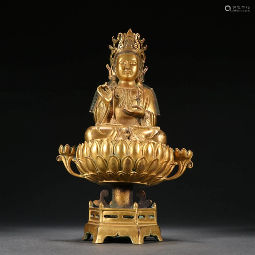 A Fine Gilt-bronze Figure of Buddha