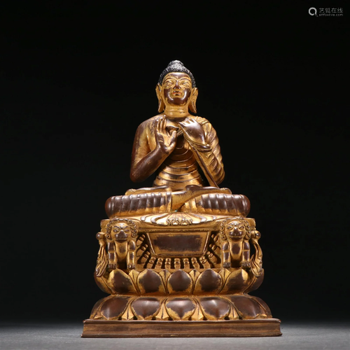 A Fine Gilt-bronze Figure of Buddha