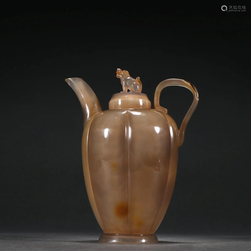 A Rare Agate Teapot