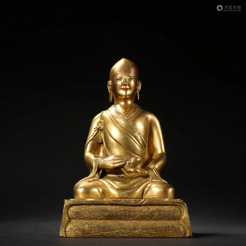 A Fine Gilt-bronze Figure of Buddha