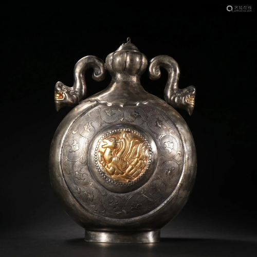 A Rare Gilt-Silver Pot