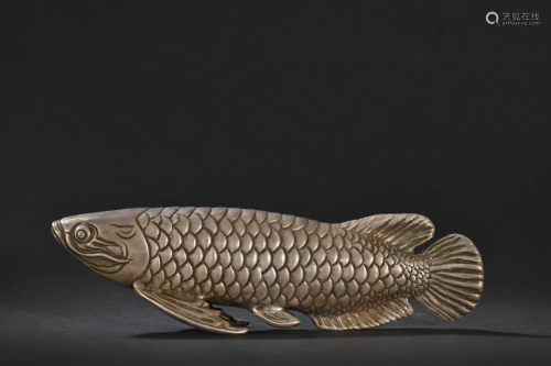 A Fine Silver Fish Ornament