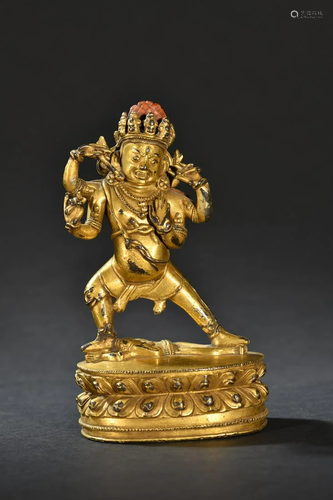 A Fine Gilt-bronze Statue of King Kong