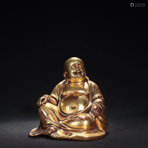 A Fine Gilt-bronze Figure of Maitreya