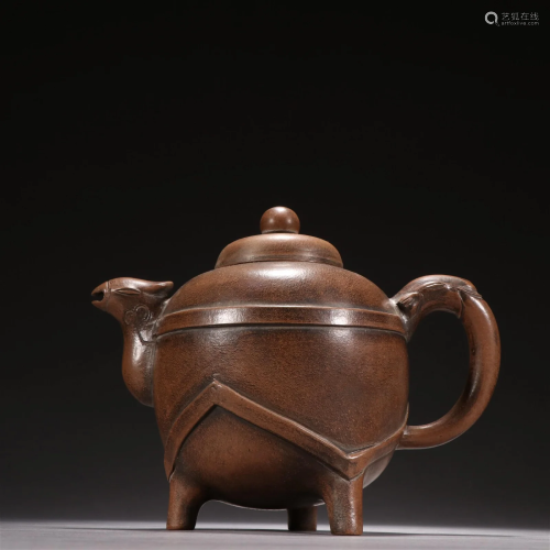 A Fine Zisha Pheonix Teapot