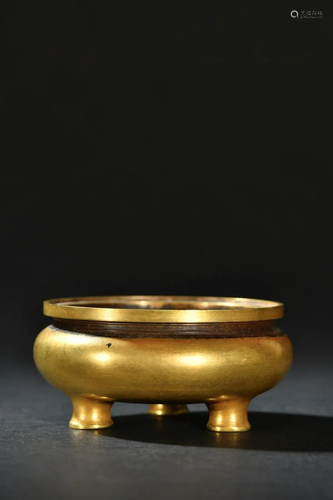 A Fine Gilt-bronze Censer