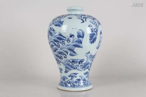 A Chinese Dragon-decorating Blue and White Porcelain Fortune...