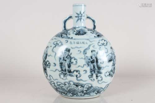 A Chinese Duo-handled Ancient-framing Story-telling Porcelai...