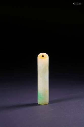 A JADEITE QUILL,QING DYNASTY