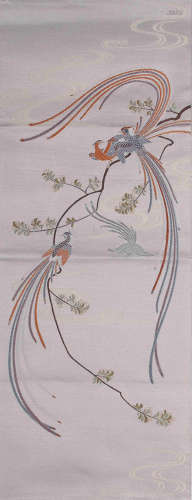 AN EMBROIDERED ‘PHOENIX ’SILK,QING DYNASTY