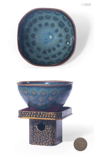 A JIANYAO BROWN-SPLASHED TEA BOWL,SONG DYNASTY