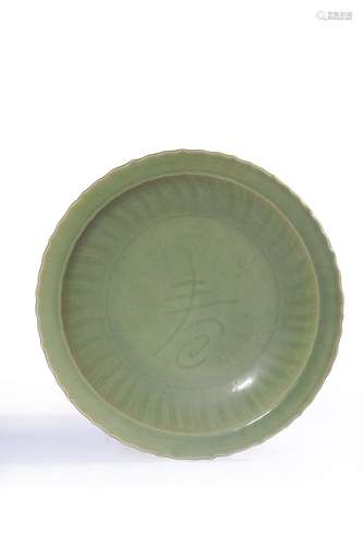 A LONGQUAN CELADON‘SHOU’DISH,SONG DYNASTY