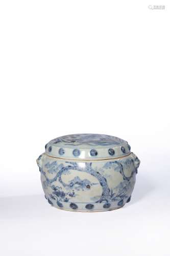 A BLUE AND WHITE ‘PINE, BAMBOO AND PLUM BLOSSOM’JAR,MING DYN...