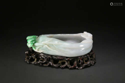 A JADEITE WASHER,QING DYNASTY