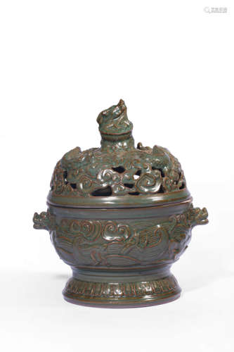 A YAOZHOUYAO ‘DRAGON’CENSER.MING DYNASTY