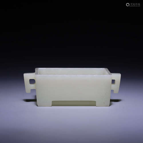 A WHITE JADE CENSER,QING DYNASTY