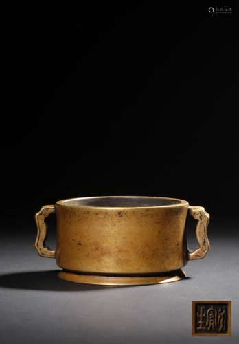 A BRONZE CENSER,QING DYNASTY