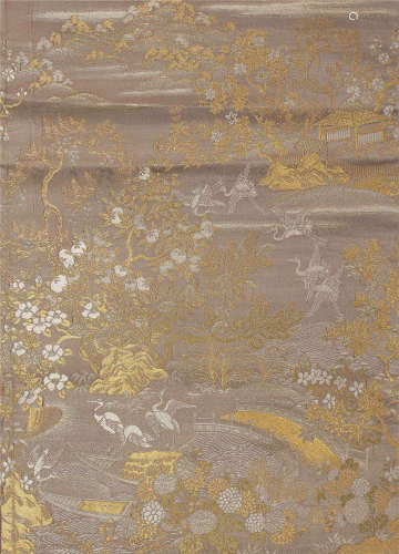 A EMBROIDERED ‘CRANE' PANEL,QING DYNASTY
