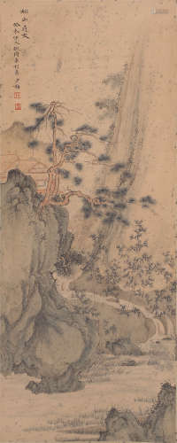 A LANDSCAPE PAINTING 
PAPER SCROLL
CHEN SHAOMEI  MARK