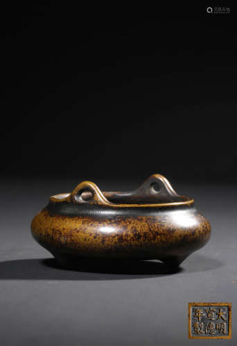 A BRONZE CENSER，XUANDE MARK,QING DYNASTY