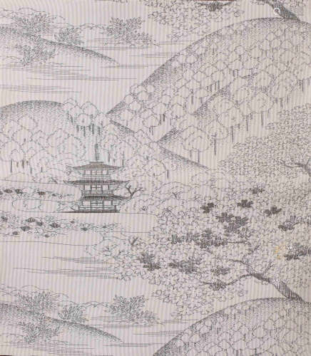 A EMBROIDERED ‘LANDSCAPE' PANEL,QING DYNASTY
