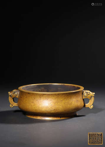 A BRONZE CENSER,QING DYNASTY