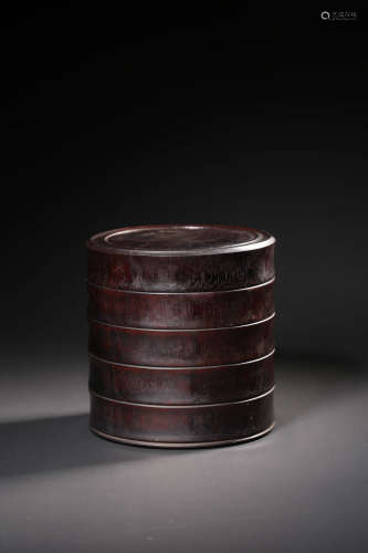 A CARVED ROSEWOOD BOX ,QING DYNASTY