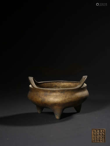 A BRONZE CENSER,XUANDE MARK,QING DYNASTY