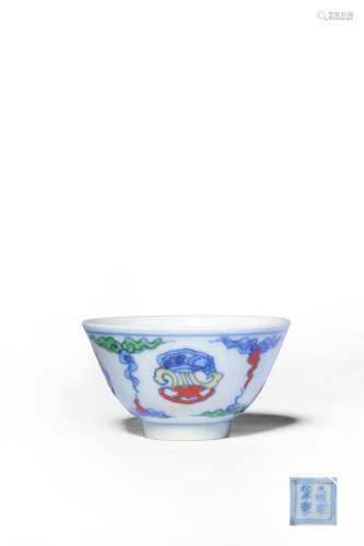 A DOUCAI CUP,CHENGHUA MARK,YONGZHENG PERIOD