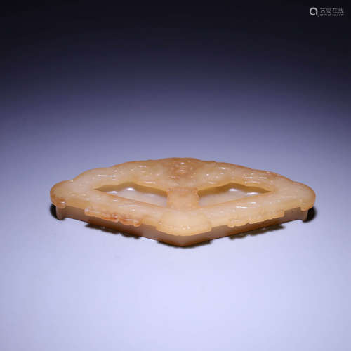 A WHITE JADE WASHER,QING DYNASTY