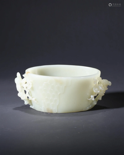 A WHITE JADE WATERPOT,QIANLONG PERIOD