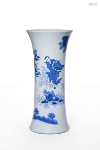 A BLUE AND WHITE ‘FIGURE’VASE,KANGXI PERIOD