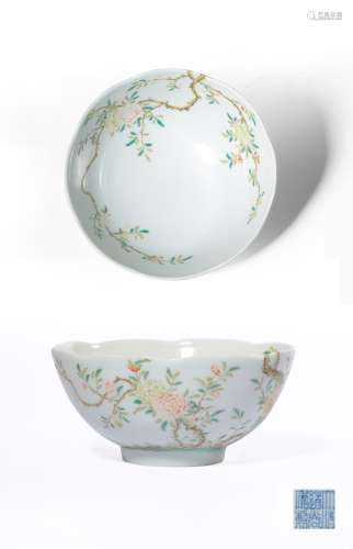 A FAMILLE-ROSE‘FLOWER’BOWL,MARK AND PERIOD OF DAOGUANG