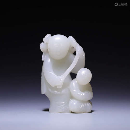 A WHITE JADE‘IMMORTALS’GROUP,QING DYNASTY