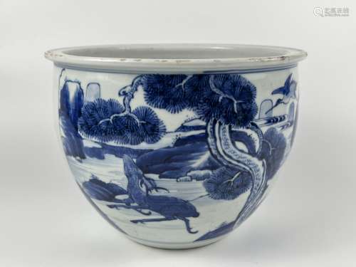 A blue&white jar, KangXi Pr.