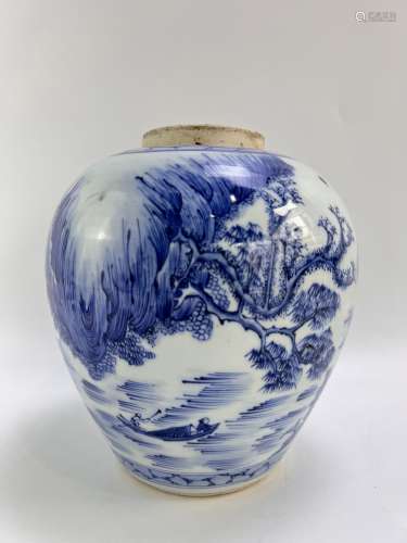 A blue&white jar, KangXi Pr.