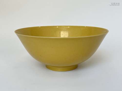 An imperial monochrome bowl, marked, Qing Dynasty Pr.