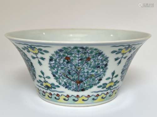 A douchai style bowl, marked, Qing Dynasty Pr.