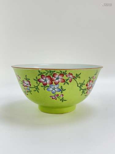 A famille rose bowl, marked, Qing Dynasty Pr.