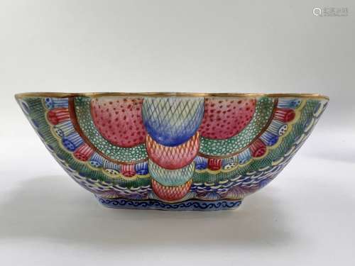 A butterfly style basin, Qing Dynasty Pr.