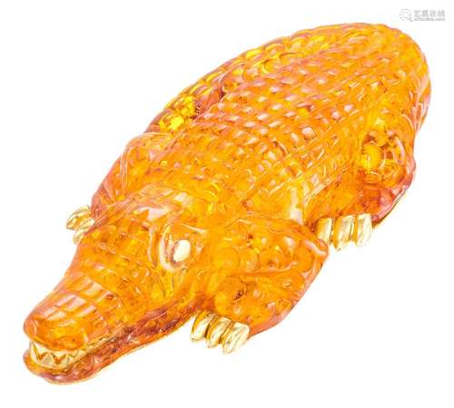 Broche crocodile