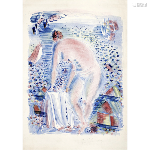 Raoul Dufy (1877-1953); La grande Baigneuse;