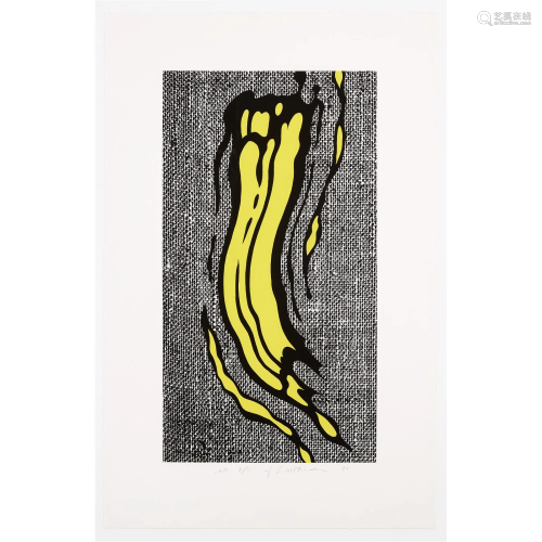 Roy Lichtenstein (1923-1997); Yellow Brushstroke;