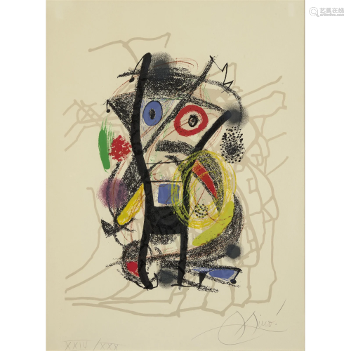 Joan Miró (1893-1983); Hommage à Hélion;